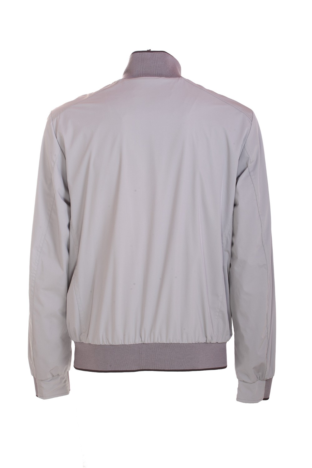 shop MOORER Saldi Bomber: Moorer bomber "Carlos KN".
Collo, fondo e polsini in maglia. 
Chiusura frontale con zip e bottoni in corno. 
Tasche frontali a toppa con pattina e bottone a doppia entrata. Pratiche tasche porta documenti e rifiniture con fettucce logate.
Composizione: 88%Poliammide 12%Poliuretanica.
Fabbricato in Italia.. CARLOS KN-GHIACCIO U0106 number 3695186